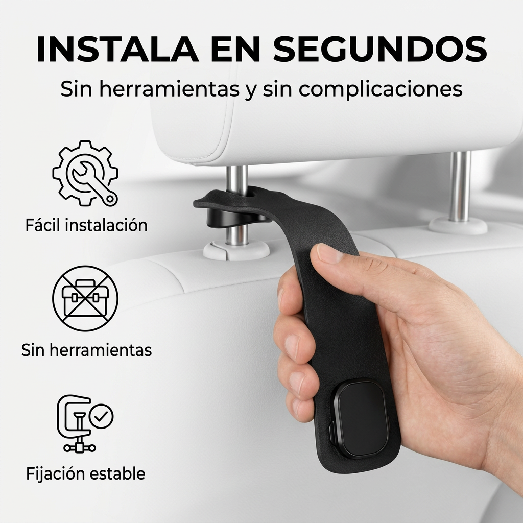 Gancho doble para reposacabezas